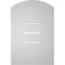 Ekena Millwork Arch Top Surface Mount PVC Gable Vent: Non-Functional, w/ 3-1/2"W x 1"P Standard Frame, 12"W x 16"H GVPAR12X1601SN - alternate 5